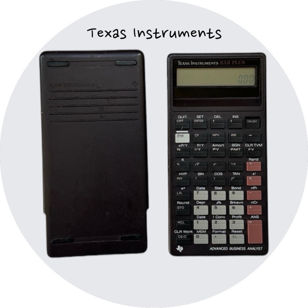 Vintage Texas Instruments BA-II Plus Financial Calculator TI-BAII